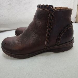Comfortiva Dark Brown Leather Ankle Booties